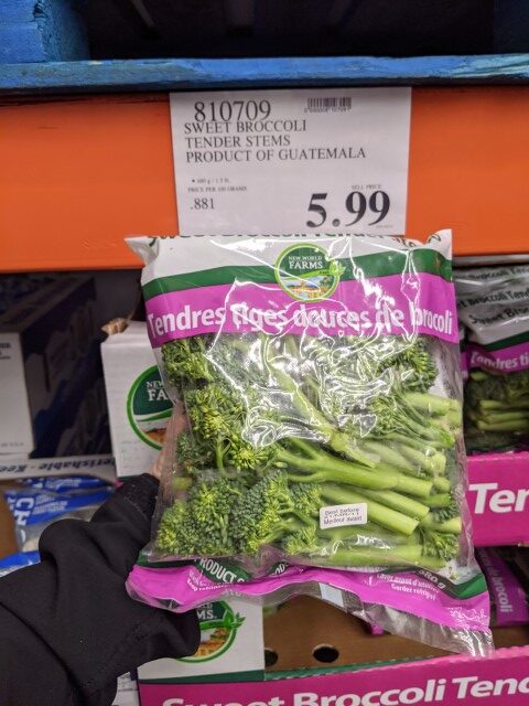 Broccolini or sweet broccoli stems