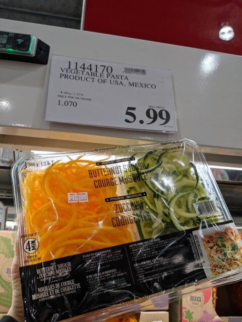 Butternut squash and Zucchini Noodles