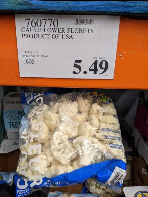 Cauliflower florets
