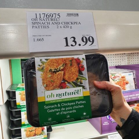 Oh Natural Spinach and Chickpea Patties