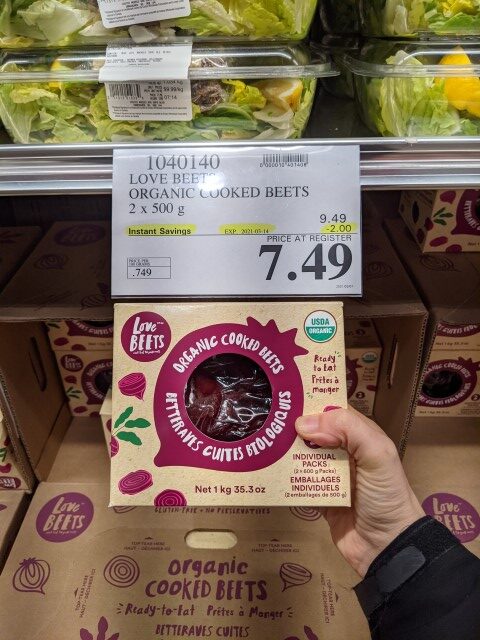 Organic Cooked Beets